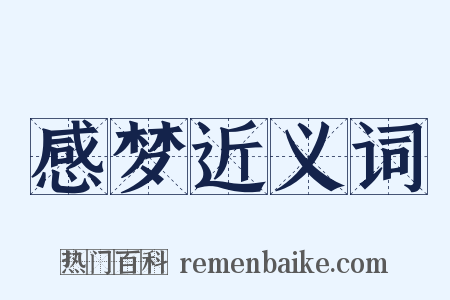 感梦近义词是什么意思的图片